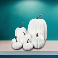 thumbnail image 2 of Advancent 7x Artificial Pumpkins Bulk Faux Harvest For Wedding Fall Centerpiece Kits de decoración para fiestas Blanco, 2 of 6
