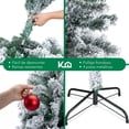 thumbnail image 4 of Árbol Nevado de Navidad 1.80 m Artificial con Soporte Metal 800 Ramas Frondoso Decoración Navideña, 4 of 7