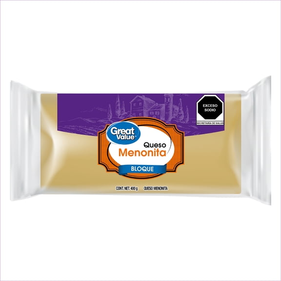 Queso Menonita Great Value Barra 400 g
