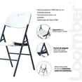 thumbnail image 4 of Sillas Plegables Blancas Paquete 6 piezas LOOMBER Para Exterior, 4 of 7