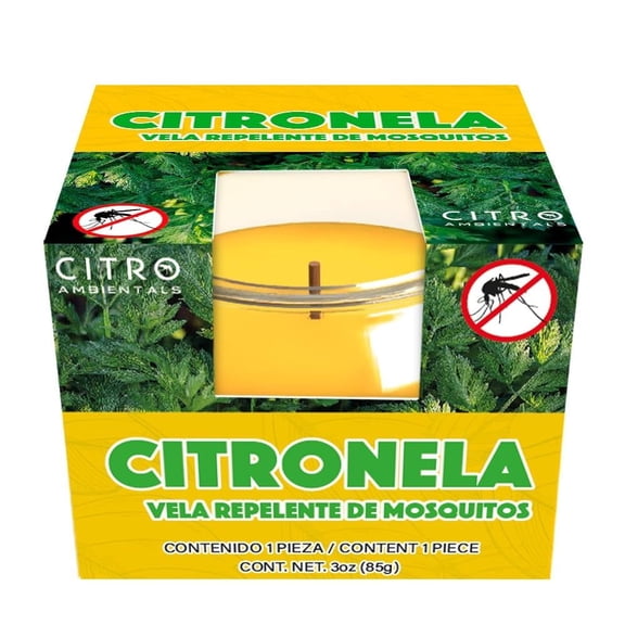 Vela repelente de Mosquitos CitroAmbientals de Citronela 85 gr