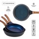 thumbnail image 3 of Juego De 3 Sartenes Zafiro Con Recubrimiento de Inoble Antiadherente 22,24 y 28cm – Color Azul - Kitchen Art - Queen Sense, 3 of 6