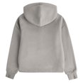 thumbnail image 4 of Sudadera de manga larga con cuello redondo y media cremallera para niñas de 5 a 14 años, sudadera corta de felpa suave y ligera con bolsillo, como se muestra en la imagen, de 5 a 13 años., 4 of 4