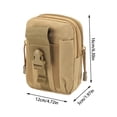 thumbnail image 2 of Riñonera táctica MOLLE | Bolsa para teléfono de 15 cm | Nailon 800D resistente al agua | Cremallera de grado militar y hebilla ajustable | Accesorio para deportes y equipo al aire libre, 2 of 4