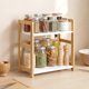 thumbnail image 1 of Estante para Especias de 2 Niveles, Estantería de Cocina para Encimera, Beige y Blanco, 1 of 8