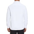 thumbnail image 3 of Camisa de vestir de patrón de negocios de manga larga con botones para hombres Inspire Chic M Blanca, 3 of 5