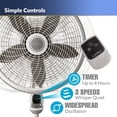 thumbnail image 3 of Ventilador de pedestal Lasko Cyclone 1885, 18 pulgadas, 3 velocidades, blanco, 3 of 9