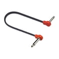 thumbnail image 3 of Cable de conexión para guitarra eléctrica/bajo, ángulo recto de 1/4 de pulgada, efectos de bajo silenciosos 50cm rojo, 3 of 7