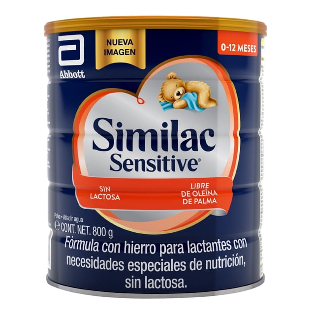 Fórmula Infantil Similac Sensitive para lactantes de 0 a 12 meses Sin Lactosa 800g