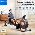 thumbnail image 2 of MERACH Máquina de Remo Magnética para Casa, Remadora con Resistencia Magnética Ajustable, Asiento Ergonómico y Monitor Digital, 2 of 9