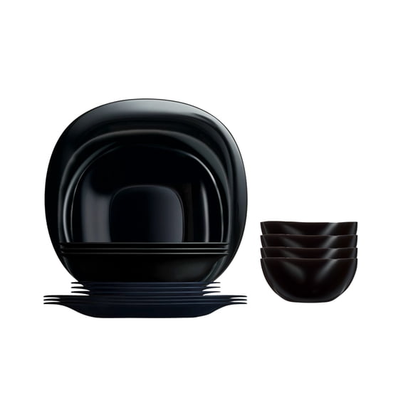 Vajilla Carine Luminarc 16 Pzas Moderna de Opal Color Negro