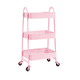 thumbnail image 1 of Carrito Organizador Multiusos 3 Niveles Acero Titanio Rosa, 1 of 5