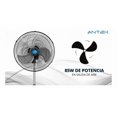 thumbnail image 3 of Kit De 2 Ventiladores De Pedestal Antek De 18 Con 3 Aspas Metálicas Y Oscilación 45.72 Cm Negro Plateado Metal, 3 of 5