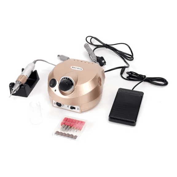 Pulidor Esmeril de Uñas Malubero 35000 Rpm 6 Cabezales oro