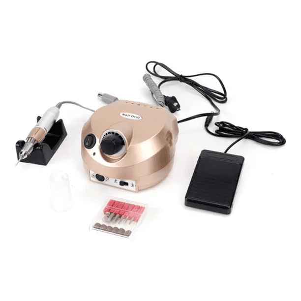 Pulidor Esmeril de Uñas Malubero 35000 Rpm 6 Cabezales oro