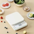 thumbnail image 1 of Báscula Digital de Cocina - Báscula de gramos de precisión 0,1g para repostería y alimentos, capacidad de 500g/1kg, plástico blanco, recargable, función de tare, 6,88x5,31x1,37 pulgadas, 1 of 6