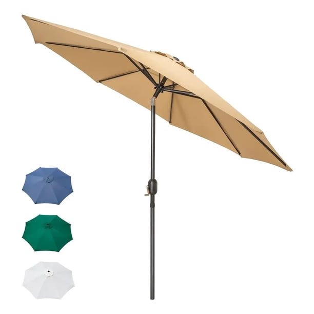 Sombrilla Para Playa Jardin Patio Alberca Exteriores Plegable 2.7 Metros Acero Reforzad