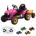 thumbnail image 1 of Tractor Montable Electrico para Niños Control Remoto Luz Led 12v - Rosa, 1 of 8