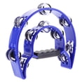 thumbnail image 3 of Instrumento musical Pandereta Verde de Doble Fila de Metal Sonajas de Mano KTY Azul, 3 of 6