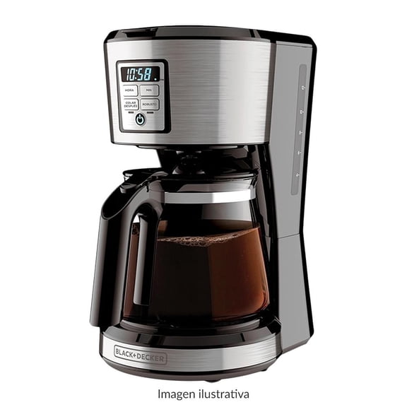 Cafetera Programable Black & Decker Tecnología Vortex 12 Tazas Acero