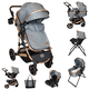 thumbnail image 1 of Carriola 6 En 1 | Base Mecedora | Autoasiento | Amalfi Ibaby gris, 1 of 10