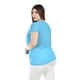 thumbnail image 3 of Blusa de chifon asimetrica Roman Fashion /Tallas Extras, 209 (Azul cielo) azul 38, 3 of 5