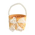 thumbnail image 4 of Cesta de boda con asa, pequeña cesta de regalo decorada con cinta para decoración del hogar 15.5 cm, 4 of 9