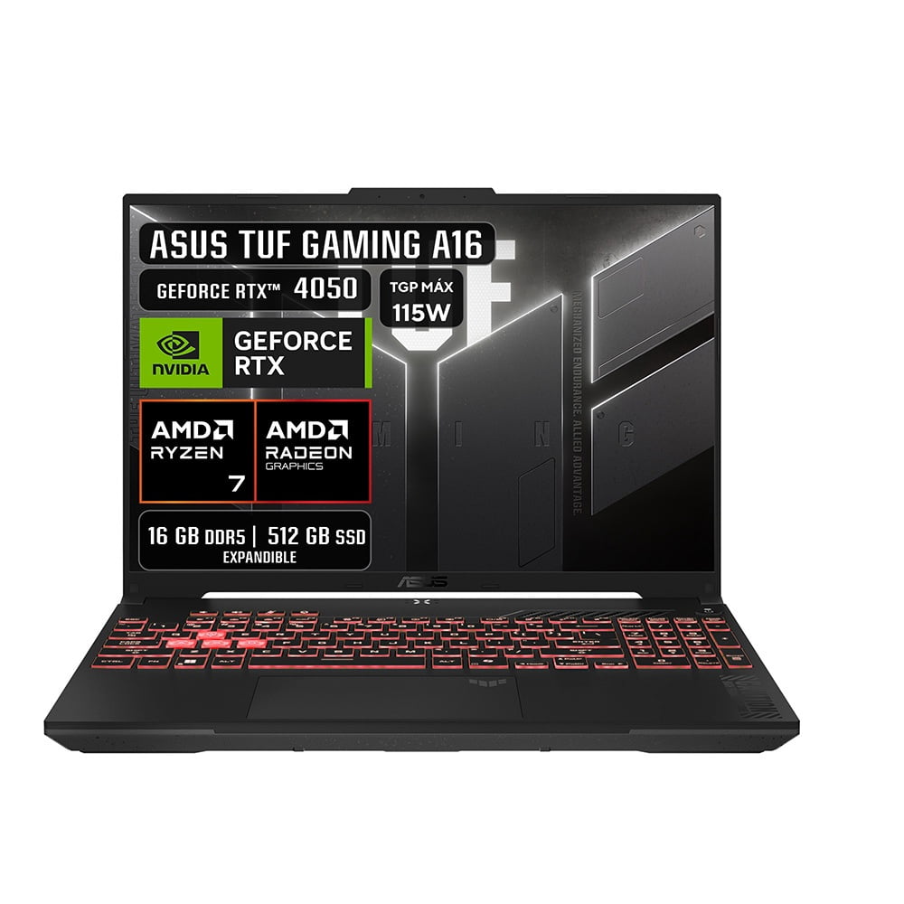 Laptop Asus TUF FA607NUQ-RL038W R7 RTX 4050 16GB 512GB Gris