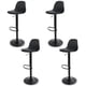 thumbnail image 1 of Sillas para Bar y Barra de Cocina con Respaldo y Reposapies de Altura Ajustable Banco Taburete Giratorio con Asiento Acolchado de Diseño Moderno Set 4 Piezas Full Black, 1 of 6