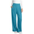 thumbnail image 2 of TaTaai Ladies' Elastic High Waist Wide Leg Jeans, Versatile Loose Straight Leg Pants, All Season Casual Fashion Jeans Gift, 2 of 5