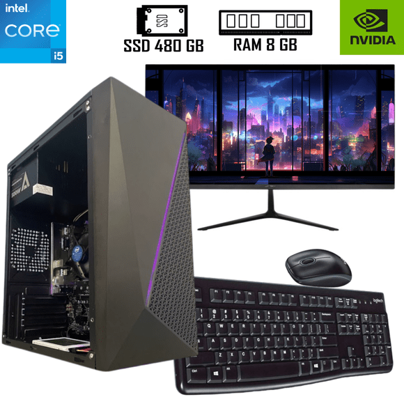 PC gamer i5 12400F Intel RAM de 8GB SSD 240GB Nvidia monitor 19.5"