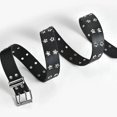 thumbnail image 4 of Fashion Men Women Punk style Chain Belt Adjustable Hollow star Double breasted Buckle Metal Buckle Leather Jeans Waistband, 4 of 5