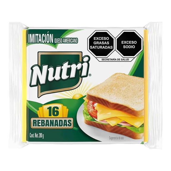 Queso Nutri americano 16 rebanadas 280 g
