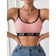 thumbnail image 5 of Sujetador De Lactancia Rosa Ribeteado Negro Con Estampado Love Y Corazones, 5 of 5