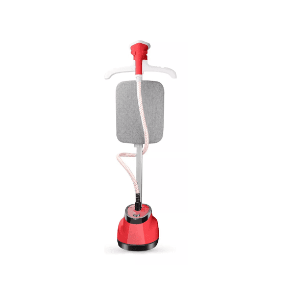 Plancha Vertical Vapor Para Ropa Desinfecta Vaporizador 2 en1 Rojo