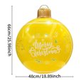 thumbnail image 3 of Bola inflable grande de Navidad | Adorno navideño de PVC de 66 cm para jardín y fiestas en interiores | Decoración festiva colgante con diseño impermeable, 3 of 5