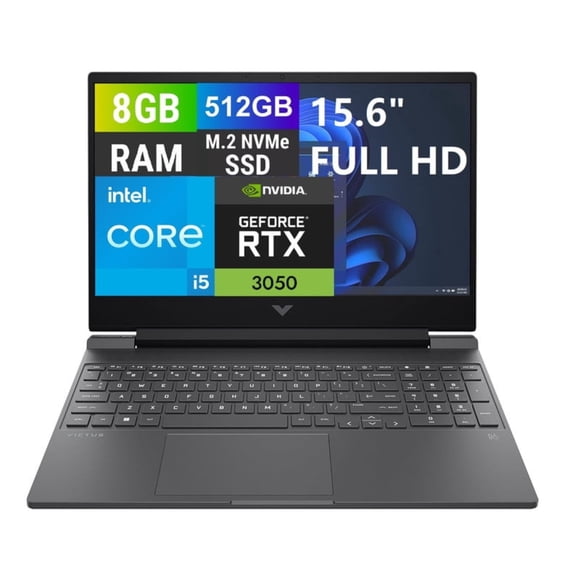 Laptop Gamer HP Victus Intel Core i5 13th 8GB RAM 512GB SSD Nvidia GeForce RTX3050