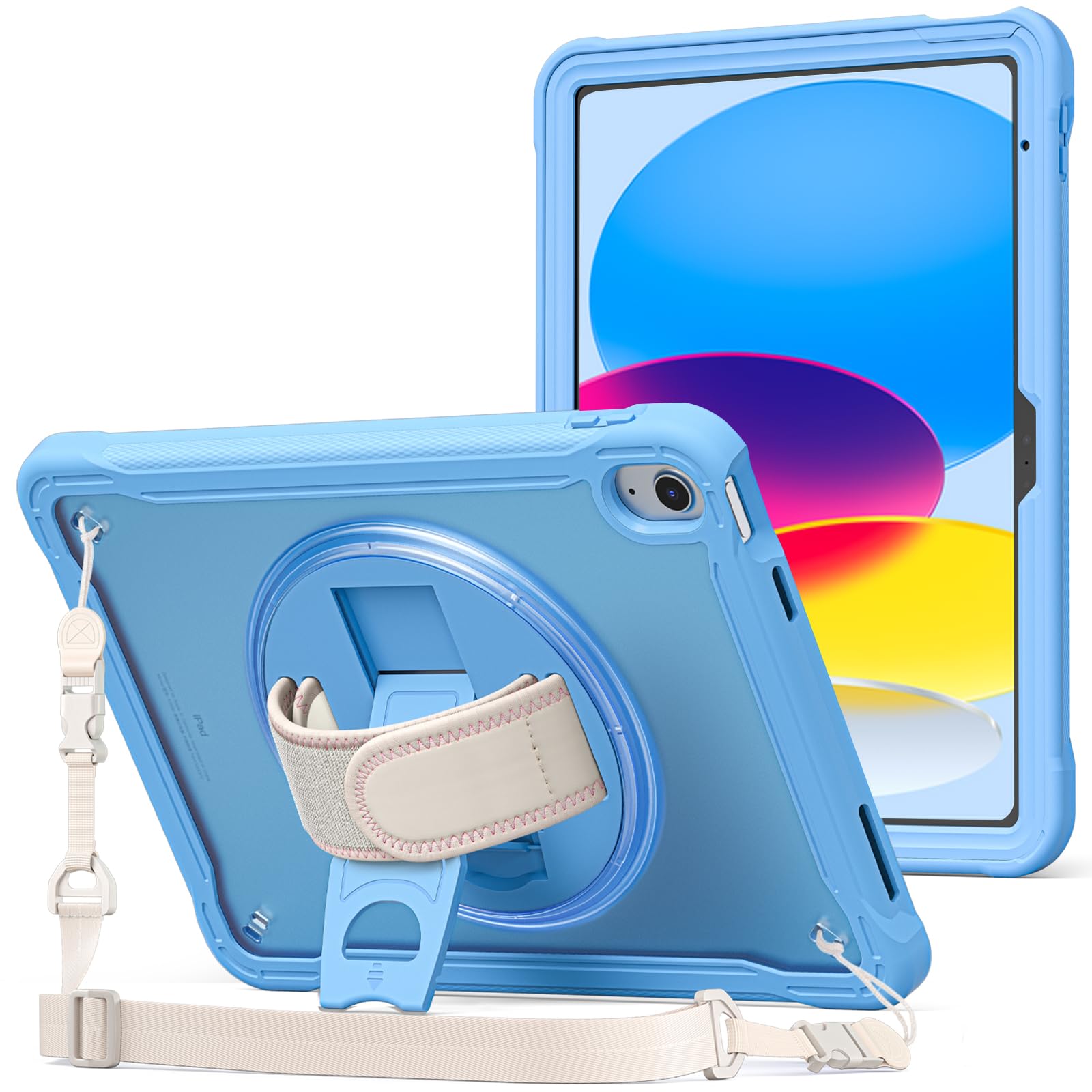 Funda ProCase para iPad 11"/10.9" Azul Resistente 3 en 1
