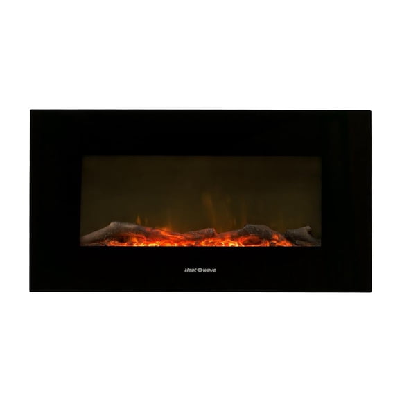 Calefactor Heat Wave Eléctrico Tipo Chimenea Negro