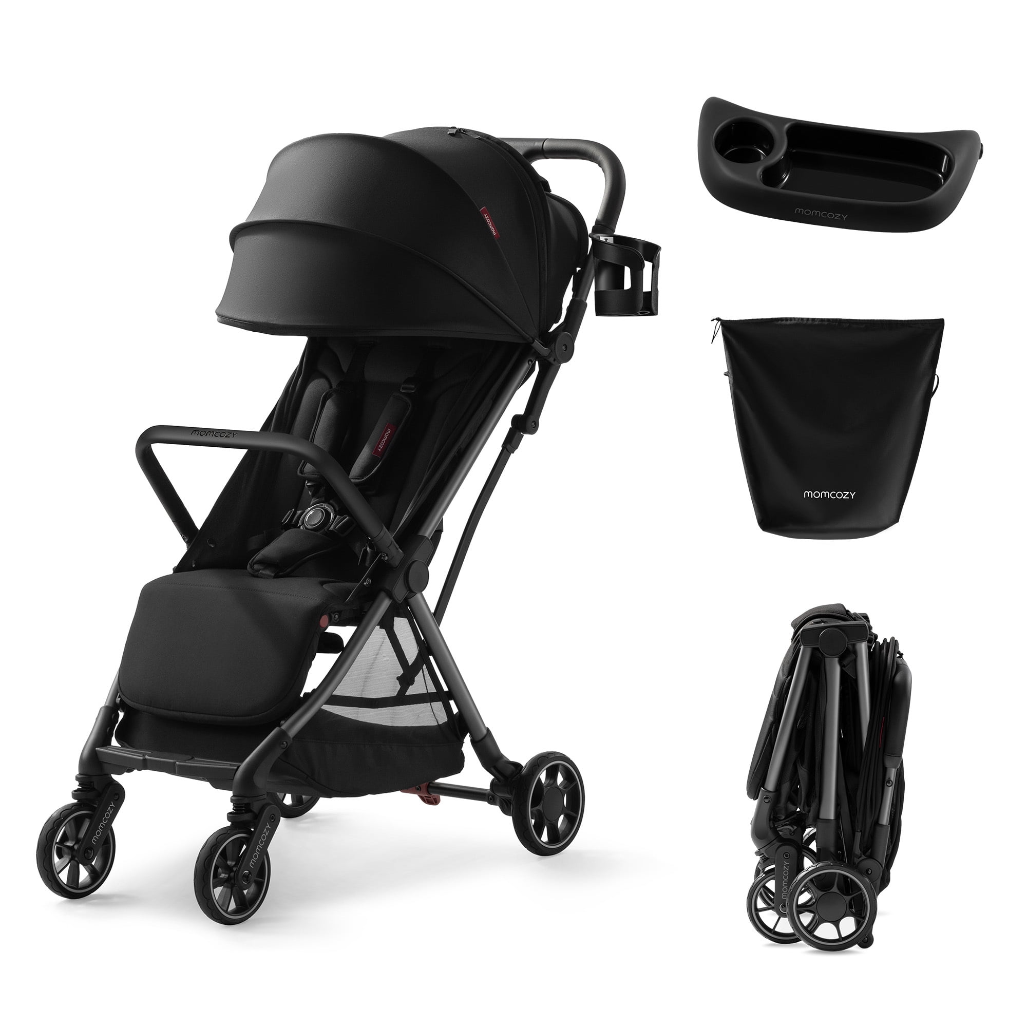 Momcozy Clickgo Carriola Plegable para Bebé de Viaje Ligera, Cochecito Ligero Momcozy ST02 Plegable para Bebés 0-6 Años
