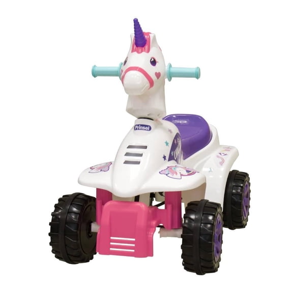Montable Miniquad Unicornio Prinsel Eléctrico Blanco