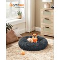 thumbnail image 2 of Cama de Perros, Cama para Mascotas, Diámetro de 60 cm, Cojín Central Extraíble y Lavable, Alfombra de Felpa, Gris Oscuro, 2 of 5