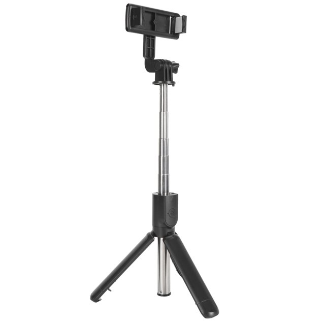 soporte para trípode para teléfono, extensible, amplia compatibilidad, trípode ligero 5,0/palo selfie para fotografía trípode Ccdes en vista frontal con abrazadera ajustable para smartphone, columna telescópica de acero inoxidable extendida hasta 0.7 m, patas plegables de ABS con topes de silicona que forman base triangular y control remoto con batería incluido; compacto (23 cm cerrado) y ligero, también adecuado como soporte para videollamadas.