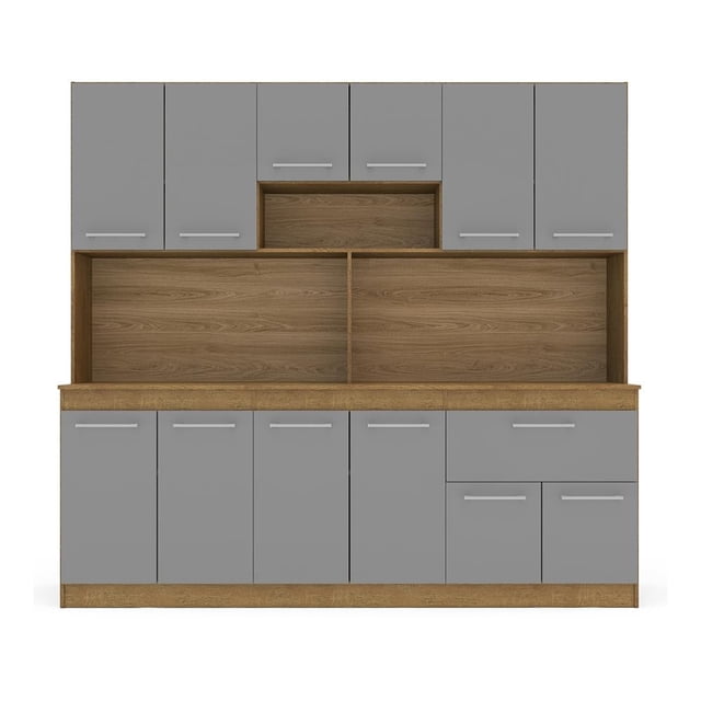 Cocina Integral Completa de 1.77 cm Gris con Café Mobi
