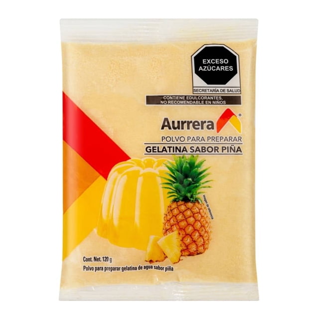 Polvo para preparar gelatina Aurrera piña 20 g