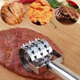 thumbnail image 1 of Aparatos de cocina, Accesorios de cocina, Ablandador de carne, Rodillo ablandador de carne de acero inoxidable, Rollo de pizza, Aguja para carne, Perforador de orificios para filete, pollo, cerdo, res, 1 of 6