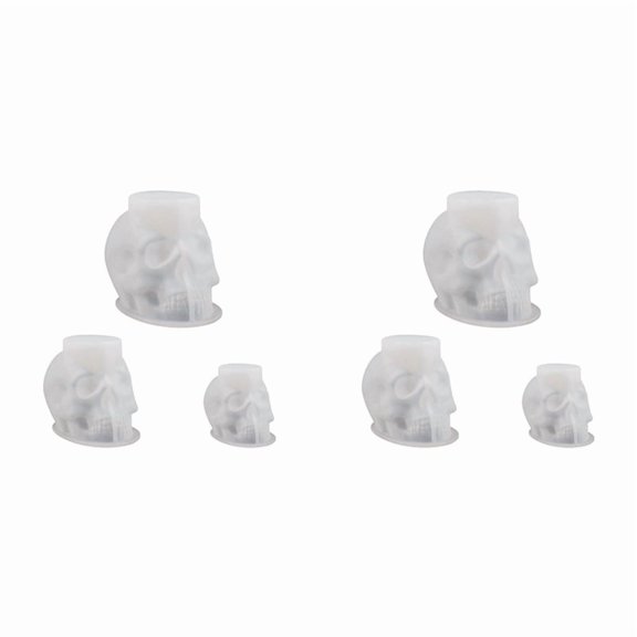 Molde de Resina de Calavera, 6 Piezas de Molde de Silicona de Calavera 3D para Molde de Vela de Calavera de Resina, Molde para Hacer Velas Hecho A Mano, Molde para Manualidades DIY