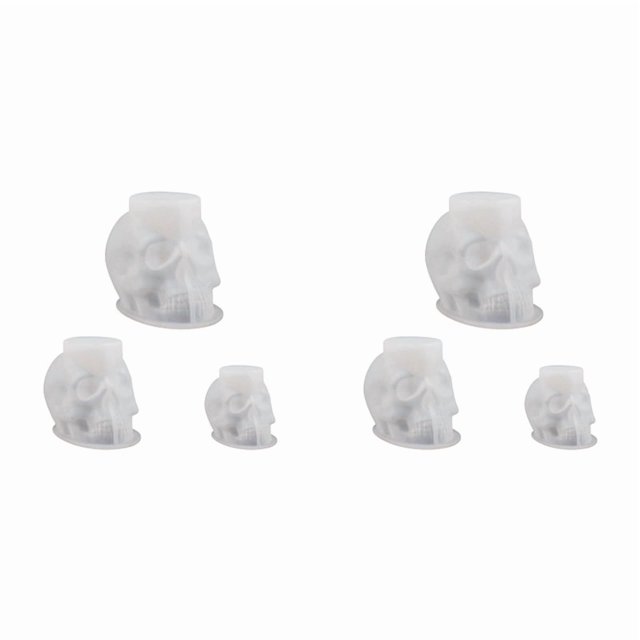 Molde de Resina de Calavera, 6 Piezas de Molde de Silicona de Calavera 3D para Molde de Vela de Calavera de Resina, Molde para Hacer Velas Hecho A Mano, Molde para Manualidades DIY