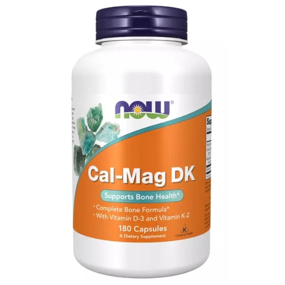 Calcio Magnesio Now Cal-mag DK K2 y D3 180 cápsulas