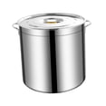 thumbnail image 4 of 1x Olla grande de acero inoxidable para hervir, guisar y cocinar a fuego lento con tapa 10L, 4 of 9